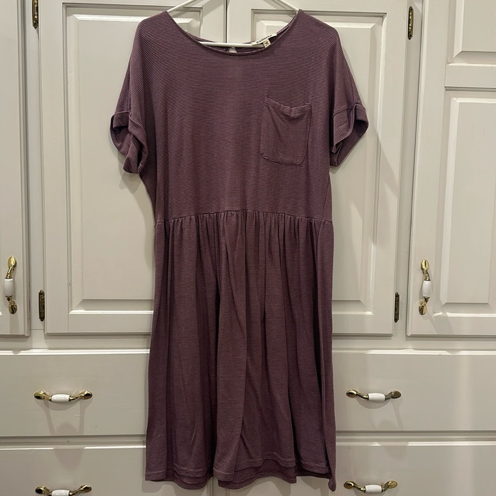 Purple and White Stripe dress